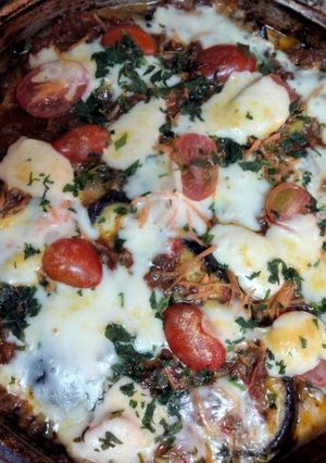 Una foto de Moussaka (lasaña de berenjena)