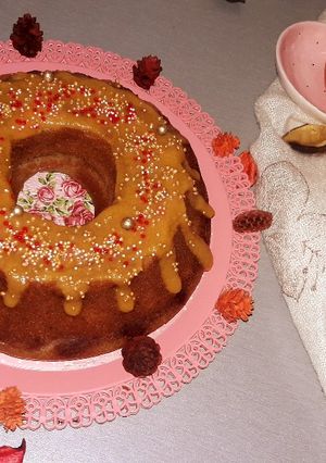 عکسی از دستور کیک خرمالو برای شب یلدا