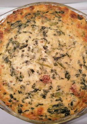 Φωτογραφία της συνταγής Κρεμώδες ντιπ με τυρί κρέμα σπανάκι και λιαστή ντομάτα