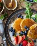 Pancakes (Sin Leche) de Avena y Naranja Muy Saludables