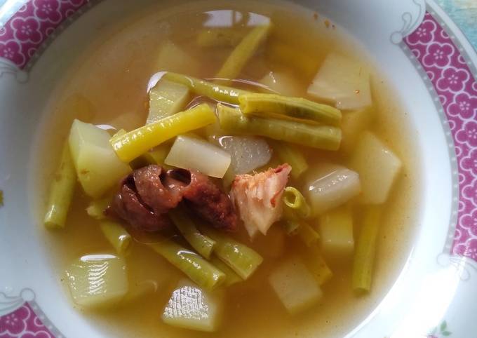 Sayur asem kacang panjang & pepaya muda