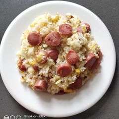 A picture of Chicken Sausage Fried Rice.
