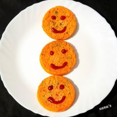 A picture of Smiley Veggie Pancakes.