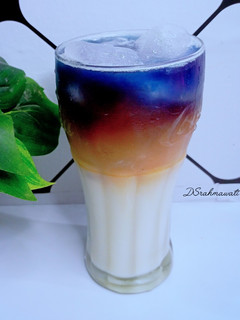 Foto resep Es Teh Susu Bunga Telang