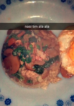 Foto resep Nasi Tim Ayam Jamur