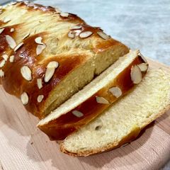 A picture of Tsoureki (Greek Easter Bread).
