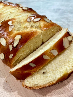 A picture of Tsoureki (Greek Easter Bread).