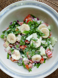 A picture of Banana salad.
