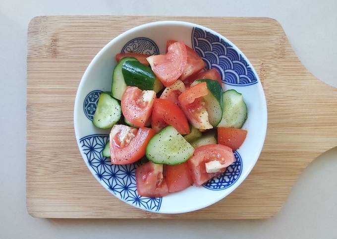 蕃茄小黃瓜橄欖油沙拉 食譜成品照片