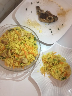 A picture of Chicken Fried rice.