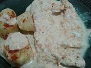Una foto de abadejo horno