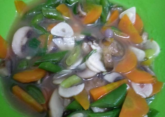 Mudah Banget Masakan Resep Cha Buncis dan Jamur Kancing Simple