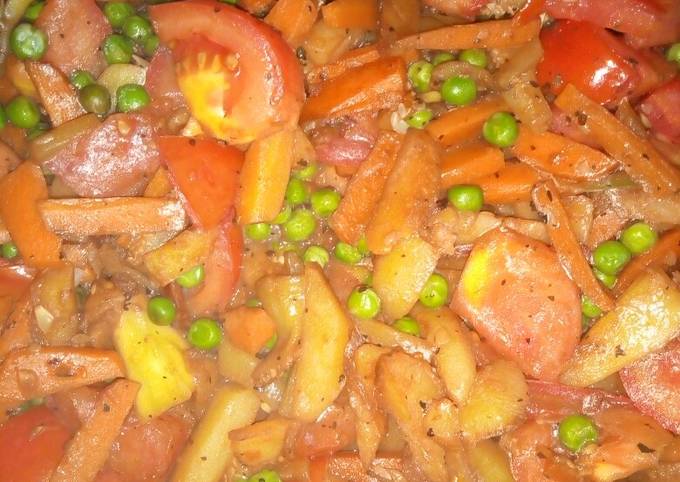 Овощное рагу с баклажанами, картошкой и мясом: рецепт с фото