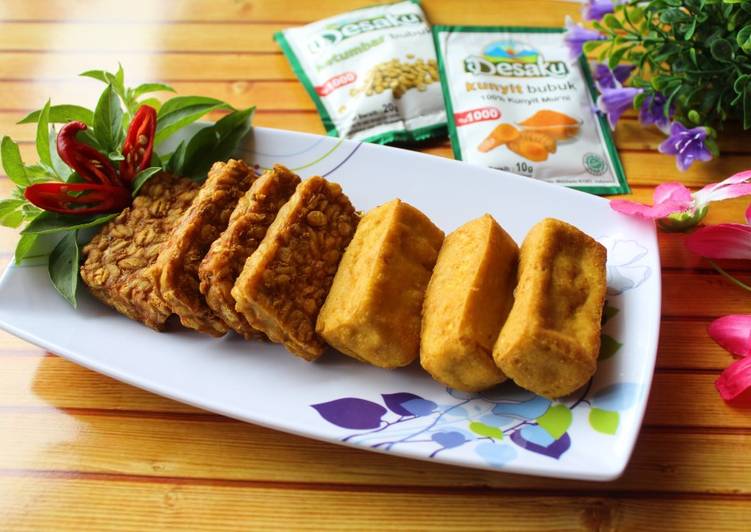 Tahu tempe goreng ungkep rasa ayam