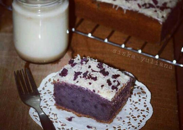 Brownies Ubi Ungu (Purple Sweet Potato Brownies)