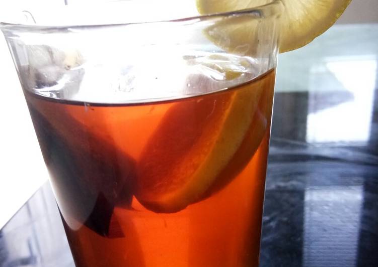makanan Lemon tea gula batu yang Lezat