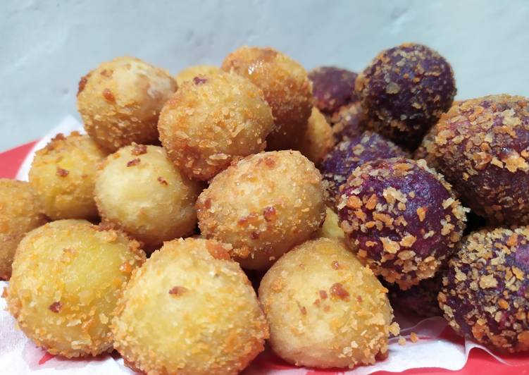 Cara Musim Dingin Di RumahBola bola ubi isi gula/coklat