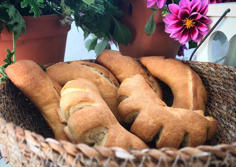 Rohliky de mantequilla (panecillos checos) en mambo