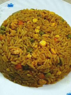 صورة لوصفة رز بسمتي بالخضار