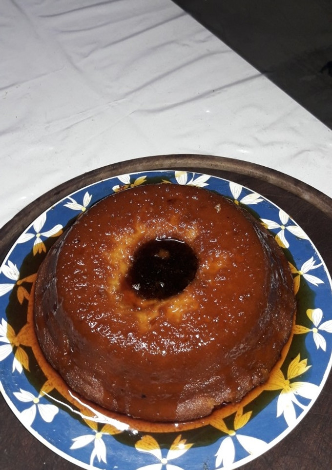 Una foto de Budín de pan. Con pan de panchos