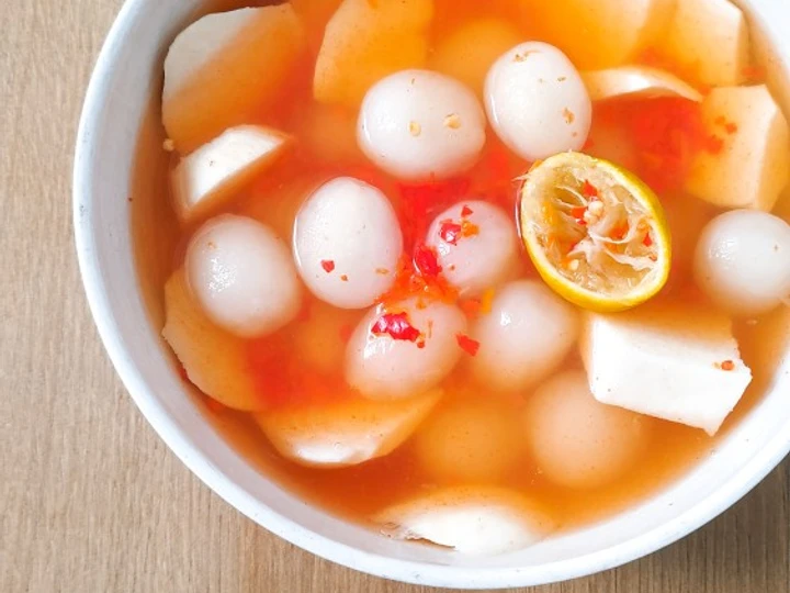 Easy Steps to Prepare Recipes Asinan Rambutan the Delicious Appealing.