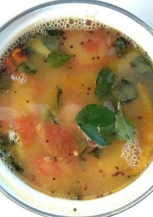 A picture of Moong dal Rasam.