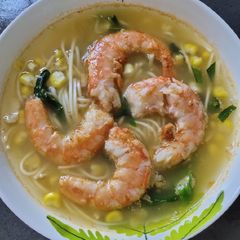 A picture of Shrimp con Corn Noodle.