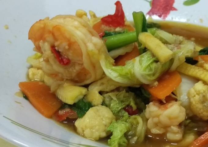 Capcay udang ala Opy