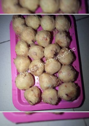 A picture of My golden yam balls.