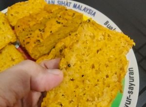 Gambar Kek Labu 5 Bahan (No milk, No butter, No oil, No baking powder & No baking soda) 🤭