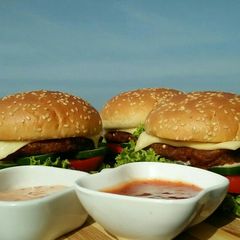 Chicken Cheese Burgers🍔🍔🍔 A picture of Chicken Cheese Burgers🍔🍔🍔.