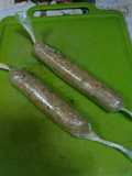 Salchichas de legumbres con frutos secos y palta