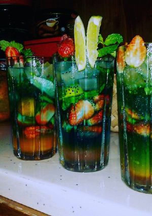 Foto resep Blue mint strawberry