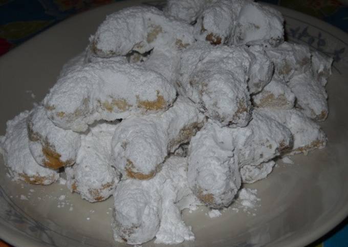 Greek Almond Crescent Cookies