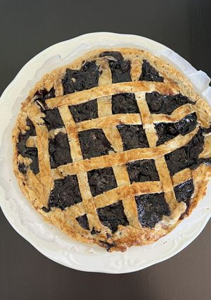 Una foto de Tarta de arándanos