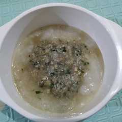 รูปของ Mpasi 7 bulan bubur belut kuah