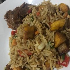A picture of Fried Rice with a twist.