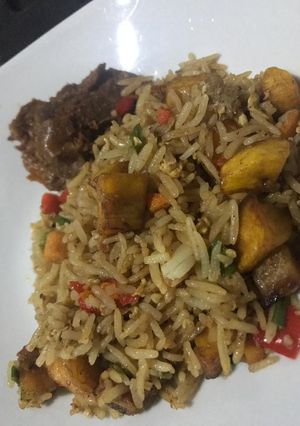 A picture of Fried Rice with a twist.