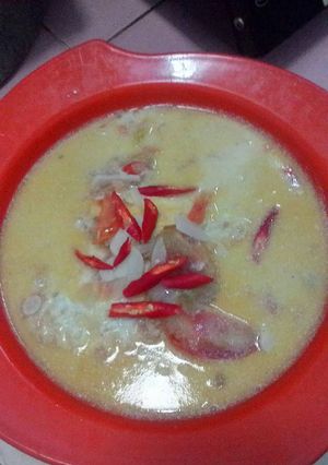 Foto resep Telur ceplok kuah santan