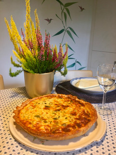 Una foto de Quiche básica de puerros