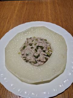 A picture of Steam Ground Pork with Winter Melon.