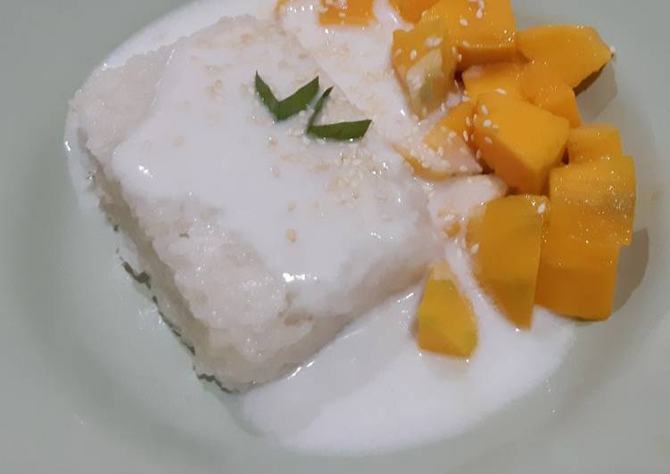 Resep Mango Sticky Rice dengan rice cooker Anti Gagal