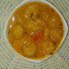 A picture of Besan ki saroon masale wali sabji.