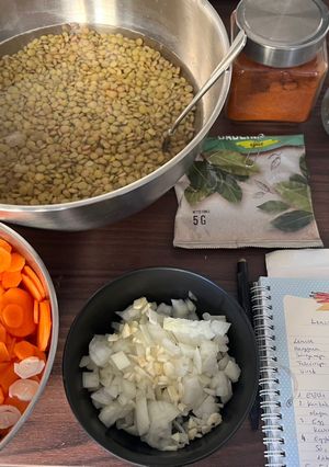 Lencse leves recept fotója