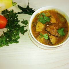 A picture of Healthy green pumpkin curry(hara kaddoo curry).