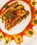 Oats uttapam sandwich