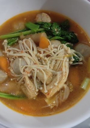 Foto resep Sop jamur enoki