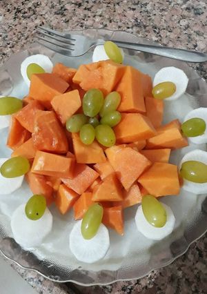 A picture of Fresh Fruits with raddish.