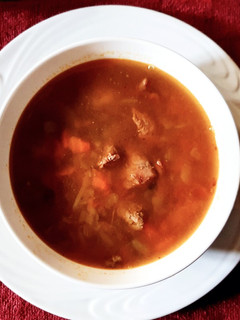 Una foto de Sopa con lo poco