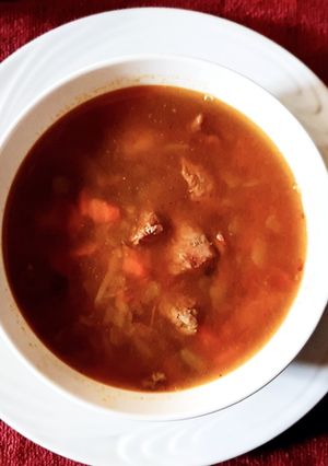 Una foto de Sopa con lo poco
